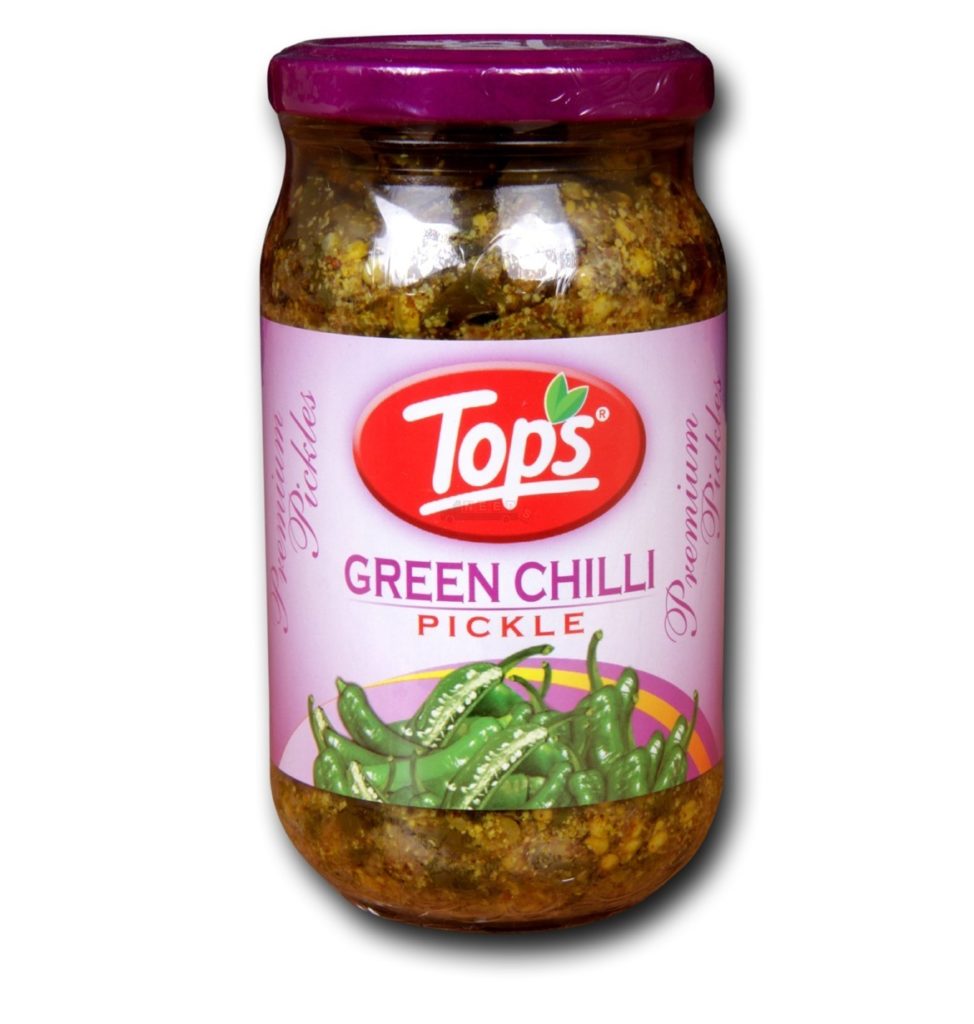 Tops Green Chilli Pickle 400gm – Ration at My Door