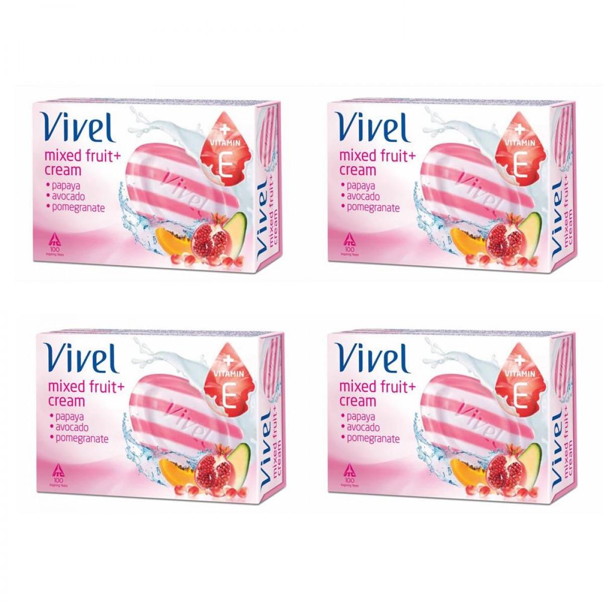 Vivel Mix Fruit & Cream 4X100gm